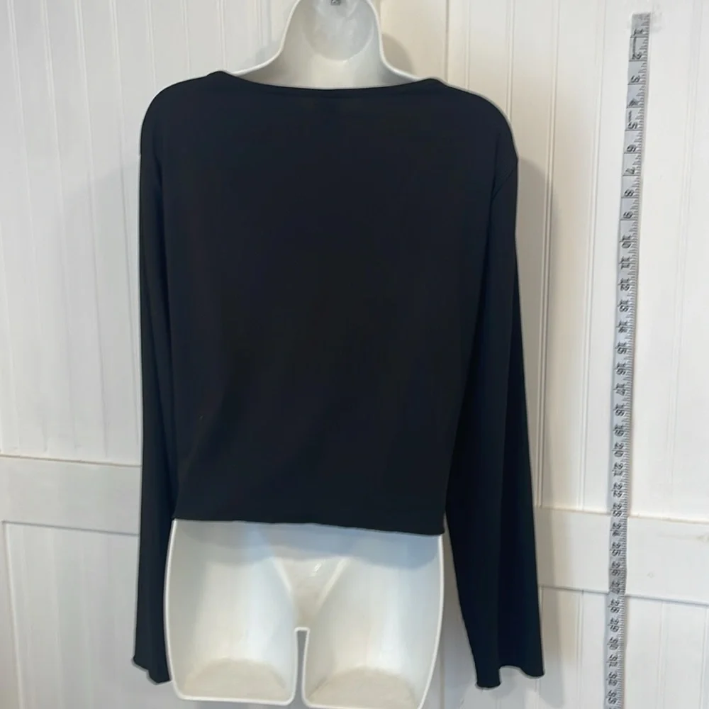 Shein curve black W/lace collar crop 4XL sizes to XL